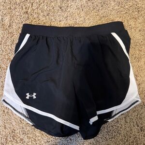 Under Armour Women's Black Shorts with White Accents